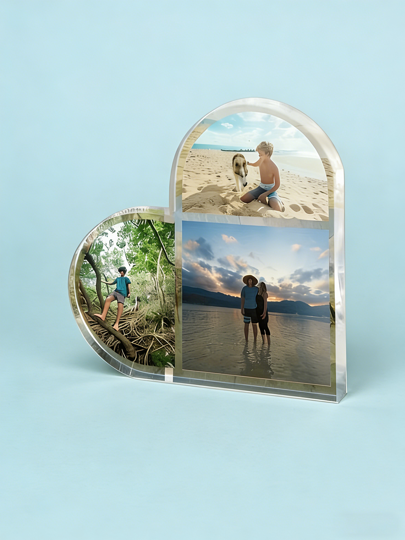 Personalized Acrylic Heart-Shaped Photo Decoration